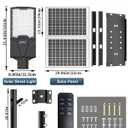 JAYNLT X-18000W Solar Street Lights Outdoor, 6500K Ultra-Large Parking Lot Lights Commercial Dusk to Dawn,IP67 Waterproof Solar Power Flood Security Lamps for Playground,Garage