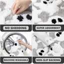 JarThenaAMCS Halloween Bathroom Rug 19.7 x 35.4 Inch Gray White Ghost Tufted Bath Mat Absorbent Non Slip Washable Shower Rug Front Door Mat for Home Bedroom Room