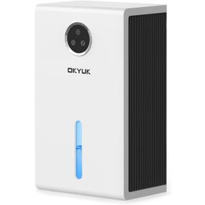 OKYUK Dehumidifier, 95 oz dehumidifiers for home,1000 sq. ft Dehumidifiers for Bedroom with 7 Colors LED Light, Ultra Quiet & Auto Shut off dehumidifiers for basements Ideal for RV, Bathroom, Bedroom