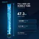 4FT Sensory Bubble Lamp, 9 Floating Fish, 16 Color LED