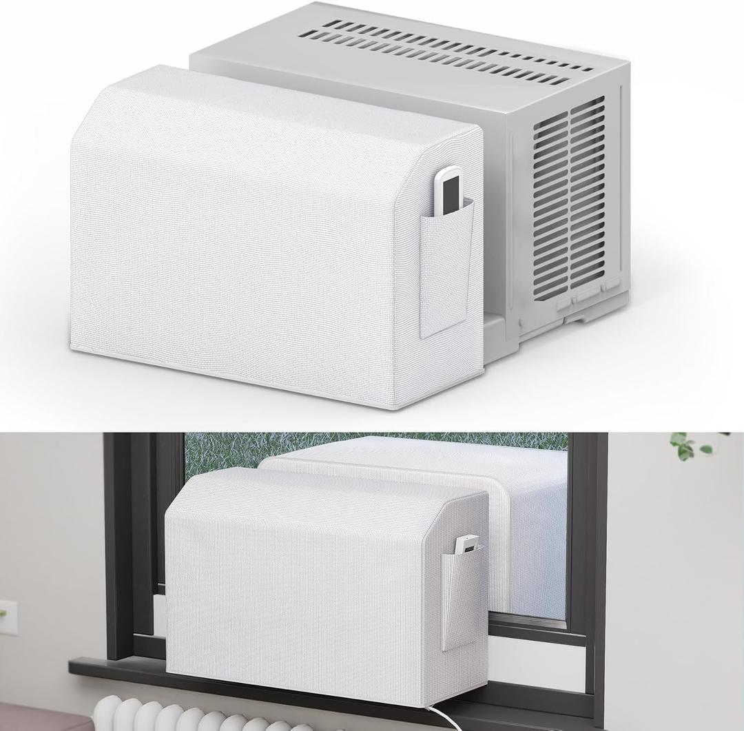 Daisypower Indoor Air Conditioner Cover for U-Shaped Window AC Units, Universal fit for 8000/10000/12000 BTU,Dust-Proof and Windproof Inside Window AC Cover