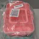 Xyptorix 2 Pcs Snack Box Container for Kids - Adjustable 12-Compartment Snack Containers, Reusable Bento Box, Dishwasher Safe, BPA-Free, Perfect for School, Travel, Camping & Picnic, Pink & Green (Medium)