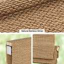 LazBlinds No Drill Bamboo Roman Shades, 36" W x 48" H, Star-Brown