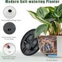 T4U 12 Inch Self Watering Pots for Indoor Plants, 2 Pack Large Plant Pots, Self Watering Planter for Indoor Plants, Durable Plastic Pots (2 Pack,12", White)