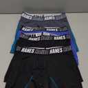 Hanes Boys' Moves Underwear Anti Chafe Boxer Briefs, 6-Pack (Medium, Black/Blue- Long Leg)