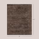 Farmhouse 8x10 Dark Taupe Brown Area Rugs for Living Room, Modern Boho Vintage Rug for Bedroom, Dining Room with Distressed Geometric Design, Washable Stain Resistant Low Pile Non-Slip Ultra Soft