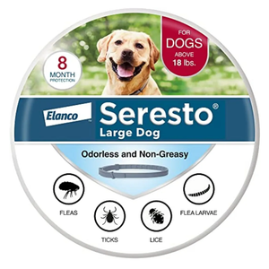 Seresto Large Dog Vet-Recommended Flea & Tick Treatment & Prevention Collar for Dogs Over 18 lbs. | 8 Months Protection
