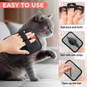 Pet Hair Removal Gloves 3 Pack  Reusable Electrostatic Pet Hair Remover Tool for Cats & Dogs, Ideal for Sofa, Clothes, Bed Sheets, Carpet, Car Seat, Multi-Surface Grooming Glove, Black, 5.1x6.7in