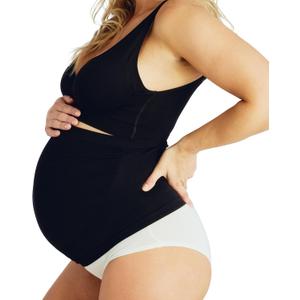Belly Bandit Belly Boost Maternity Support Band - Ultra-Soft Pregnancy Abdominal Band w/ Breathable Knit - Comfortable Discreet Stretch Support for Growing Bellies & Lower Back Relief (X-Large, Black)