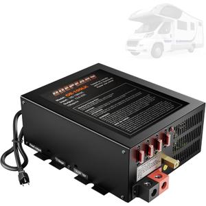 PM4 100 Amp RV Power Converter - Power Converter with Built-in 4 Stage Smart Battery Charger - Multiple Capacities 100A 110V AC to 12V DC 100 Amp Battery Charger RV Power Converter Replacement