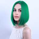 PATTNIUM Green Wig for Women Green Bob Wig Dark Green Wigs Short Straight Bob Middle Part Heat Resistant Synthetic 12 '' Wigs