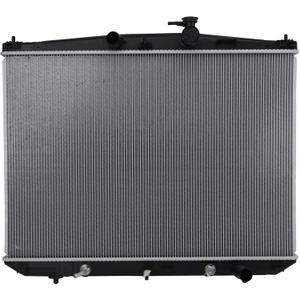 TRQ Radiator Assembly Aluminum Core Down Flow with Transmission Oil Cooler Compatible with 2014-2016 Toyota Highlander V6 3.5L with Tow Package CU13449 CU13450 CU13530