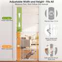 86.6" H Extra Tall Gates for Cat, 27.6"-38.6" W Pet Gate No Drilling
