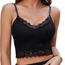 Avidlove Lace Bralette for Women Spaghetti Strap Tank Top V Neck Slim Basic Camisoles (Large, Brown)