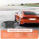 SUPLABEL-Rear Brake Pads Compatible with Cadillac CTS SRX Chevrolet Camaro Saab 9-4X, Ceramic Brake Pads w/Hardware Replacement