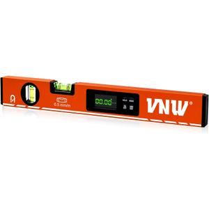 16inch Digital Level with LCD Display - Bubble Light Up Function - Multi Purpose:Magnetic Torpedo Level, Angle Finder 0-90 & 0-180 Range -Leveler Tool for Woodwork,Saw & Home Leveling