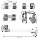 Battery Compartment Contact Piece Kit Replacement for Fluke Multimeter | Compatible for Fluke 1503 1507 1508 1577 1587CFC, Battery Spring Contact Plate, Batteries Holder Fixing Clip