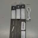 EZVALO Under Cabinet Lighting, Wireless Closet Lights, 30 LED Rechargeable Motion Sensor Light, Dimmable, 3 Color Temperatures, Counter Lights for Kitchen, Pantry, Bedroom, Wardrobe(3 Pack, Black) (8inch)