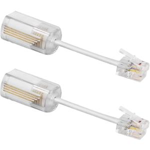 Uvital Telephone Cord Detangler, Anti-Tangle Phone Cable 360 Degree Rotating Landline Swivel Cord Untangler(White,2 PCS)