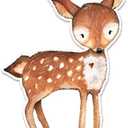 Woodland Animals Cutouts, 40inch Bear Deer Fox Shape, Stand Up Foam Board for Woodland Party Backdrop or Baby Shower Birthday Decorations (Deer)