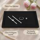 Microfiber Large Jewelry Display Tray For Necklace, Earring, Ring, Bracelet Soft Velvet Lining, Scratch-Free Padding, Spacious 18x12 Inch Tray, Perfect for Dresser Organizer, Showcase Display