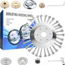 10 Inch Steel Wire Trimmer Head, Unbreakable Wired Trimmer Blade Yard Patio Wire Weed Eater Head Trimmer Head Replacement with 2 Pack of Adapters kit for Weed Wacker