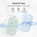 Organic Waterproof Baby Lounger Covers 2 Pack| GOTS Certified 100% Cotton| Removable Cover with Waterproof Liner | Machine Washable and Dry (Cover only)Blue & Green)