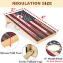Sportdo 4x2 ft Solid Wood Cornhole Board Set with 8 Bean Bags