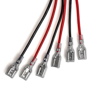 SLA Battery Terminal Leads, Female Spade Quick Connect/Disconnect 6.3mm F2 Type Terminals with Insulated Sleeves and Heavy Duty 16 Guage Wires - 6 Pieces