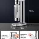 MOKKOM Sparkling Water Maker, Soda Maker with 1L PET Carbonating Bottle, Soda Streaming Machine and Beverage Carbonator, Compatible with 60L CO2 Carbonator (NOT Included) - Stainless Steel