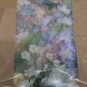 Ling's moment Fake Flowers Box, Faux Artificial Greenery Stems Foam Roses Gardenia Silk Ranunculus Fabic Flower for Centerpieces Bouquet Wedding Vase Decorations, Powder Blue & Peach, Deluxe Combo