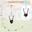 Baby Jumper with Stand, Baby Jumpers and Bouncers for Indoor & Outdoor Play, Swing Set with Stand for 6-24 Months Infant & Toddler Leaning to Walk, Easy to Assemble & Store (Black)