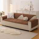 Couch Cover for Dogs Washable, Waterproof Couch Covers for 3 Cushion Couch Sofa Pet Friendly, Soft and Anti Slip (Coffee, 27.6" x 59"/70 x 150cm)