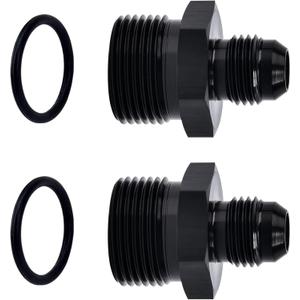 EVIL ENERGY 6AN Male Flare to M22 x 1.5mm Male Metric Fitting Adapter Aluminium Alloy 2PCS