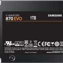 Samsung 870 EVO SATA III SSD 1TB 2.5 Internal Solid State Drive, Upgrade PC or Laptop Memory and Storage for IT Pros, Creators, Everyday Users, MZ-77E1T0B/AM