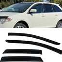 Smoke Tinted Window Visors Rain Sun Vent Guard Shade Deflector Compatible with Ford Edge 2007-2014