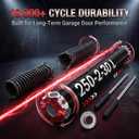 Hicarer Pair 2'' Garage Door Torsion Springs Sets with Non-Slip Winding Bars & Bearing 0.250x2''x30'' Electrophoresis Black Coated Garage Door Spring Replacement & Installation, MIN 16, 000 Cycles