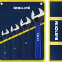 4-piece Adjustable Wrench Set, 6-inch & 8-inch & 10-inch & 12-inch, Wide Jaw Black Oxide Wrench, Metric & SAE Scales, for Home, Garage, Workshop, with Organizer bag
