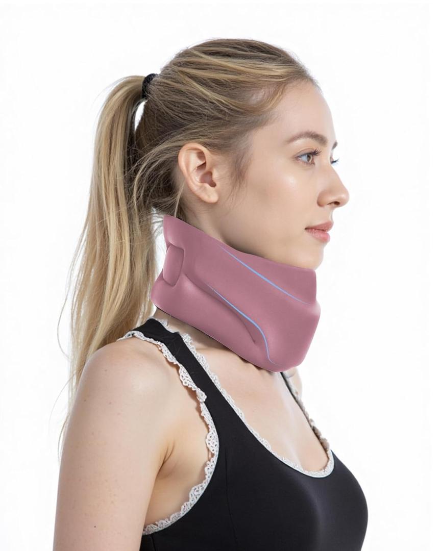 Neck Brace Cervical Collar Neck Support, Rose Pink, M