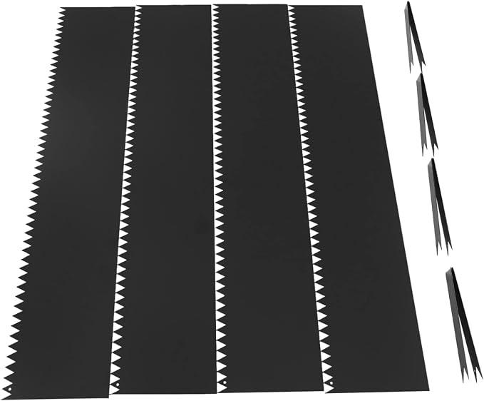 3 x 4PCS Steel Landscape Edging 40 x 8 Inch, Steel Edging Steel Garden Edging Border, Landscape Edging, Steel Lawn Edging, Garden Edging, Garden Border Edging for Landscaping (Black, 40 x 6 Inch x 4Pcs)