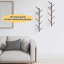 Coat Rack Wall Mount,Bamboo Vertical Hat Rack for Wall,Wall Coat Tree,Coat Hanger,Floating Coat Rack for Hats,Jackets,Bags,Entryway Bedroom (Brown)