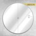 HBCY Creations Small Round Mirror, Silver 20 inch Wall Mirror for Entryway, Bathroom, Living Room and More, Modern Minimalist Mirror for Both Rustic and Boho Design and Decor