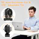 RUNTOP 20000mAh Camping Fan, Oscillating High Speed Rechargeable Battery Operated Fan w/RGB Light,Remote,Hanging Hook, Outdoor Portable Fans Battery Powered Personal USB Desk Fan for Tent, Travel