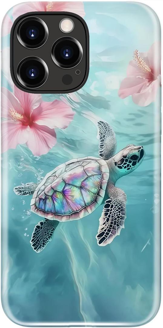 LUMARKE for iPhone 15 Pro Max Case,Trendy Flower Cover,Wireless Charging