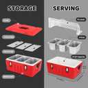 Insulated Food Pan Carrier Cold/Hot Food Buffet Server 27Qt Storage Box With Roll Top Lid & Buckles Warmer Box For Catering Restaurant Buffet