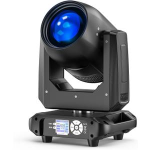 200W LED Moving Head Stage Lighting 5 Mode 10 Colors 14 GOBO 18 Prism DJ Light 14CH RGBW 4in1 Controlled By Scene Auto Sound Master-Slave DMX Moving Head Light DJ Lights for Party Club Church Show