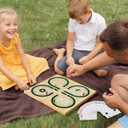 2 x Cribbage Board Game Set, Unique Square 3-Track Cribbage Board Foldable with Card Storage & Magnetic Closure, 9 Multi-Colored Pegs, Playing Cards, Family Travel Board Game for Gatherings & Gifts