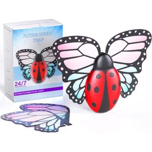 Flying Insect Trap Indoor, Light Fly Trap Captures Flies, Fruit Flies, Gnats, Moths, Mosquito and Other Flying Houseflies(1 Plug-in Device + 3 Pair Refills) Flying Insect Trap Indoor, Light Fly Trap Captures Flies, Fruit Flies, Gnats, Moths, Mosquito and Other Flying Houseflies(1 Plug-in Device + 3 Pair Refills)