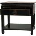 Red Lantern Elegant End Table - Antique Black 22"D x 14"W x 22"H