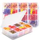 AQSXO 6 Pcs Snack Box Container, 8 Compartments Snack Containers Reusable Meal Prep Lunch Containers.